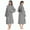 Gray, variant on Women’s Fleece Robes, Soft Plush Knee Length Bathrobe with Shawl and Side Pockets, Comfy Fast Dry Robes for Women, Female Robes for Family Pajama,SPA, Size M, Gray