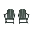 thumbnail image 5 of GARDEN Set of 2 - Plastic Outdoor Rocking Chairs for Patio Porch, Dark Green, 5 of 10