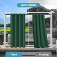 thumbnail image 4 of DONGPAI Outdoor Curtain for Patio Waterproof 52 x 84 Inch Windproof Thermal Insulated Top and Bottom Grommets Light Blocking Outside Curtains Keep Privacy for Yard/Porch, 1 Panel, Pine green, 4 of 8