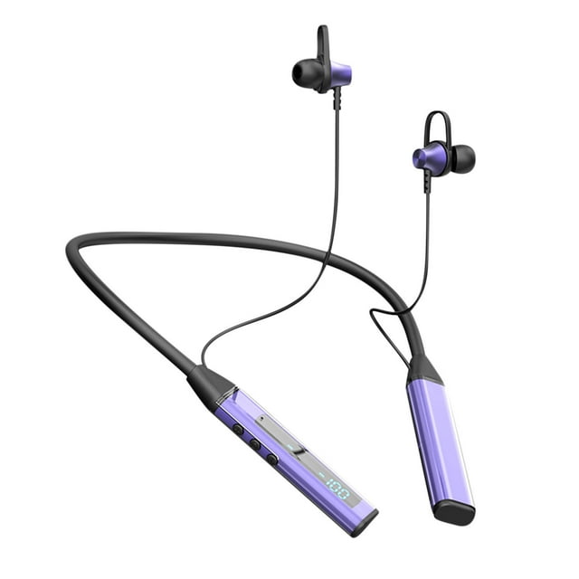 Écouteurs Bluetooth Sans Fil à Tour de Cou Extra Lourds Carte Sports Écouteurs Bluetooth