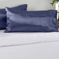 thumbnail image 3 of Great Bay Home 2-Pack Sateen Silk Microfiber Pillowcase  (Standard Pillowcase, Navy), 3 of 6