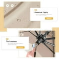 thumbnail image 4 of Vineego Beige Market Patio Umbrella, Waterproof, Fade Resistant, 4 of 8