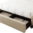 thumbnail image 5 of Modus Geneva Upholstered King Platform Storage Bed in Toast, 5 of 8