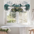 thumbnail image 4 of Chinese Zen Scenery Valances for Windows Ink Painting Mountain Fields and Nature Valance Curtains Rod Pocket Bathroom Small Window Treatments for Kitchen Living Room Bedroom, 42"x12", 4 of 7