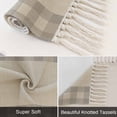 thumbnail image 5 of Bedroom Rug Carpet 3'x 5', Retro Grey Washable Floor Carpet with Tassels, Farmhouse Buffalo Plaid Vintage Beige Elegant Soft Floor Rug Mat for Patio, Balcony, Laundry, Room Decor, 5 of 9