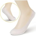thumbnail image 5 of 6 Pairs No Show Socks Women Nylon Ultra Low Cut Non-Slip Thin Liner Socks Invisible Hidden Socks for Flats, 5 of 7