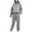 Gray, variant on Sweatshirt Sets For Women Thick Winter Casual Thickened Velvet Solid Long Sleeved Hoodie Tops And Trousers Two Piece Suit For European And American Army Green S