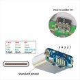 thumbnail image 3 of 10 Conectores USB Tipo C Hembra de 5 Pines SMD SMT, Puerto de Carga para Soldadura de PCB, Adaptador de Reparación DIY., 3 of 5