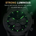 thumbnail image 4 of Poedagar Luxury Man Leather Quartz Watch Waterproof Chronograph Luminous Men's Casual Wristwatch, 4 of 5