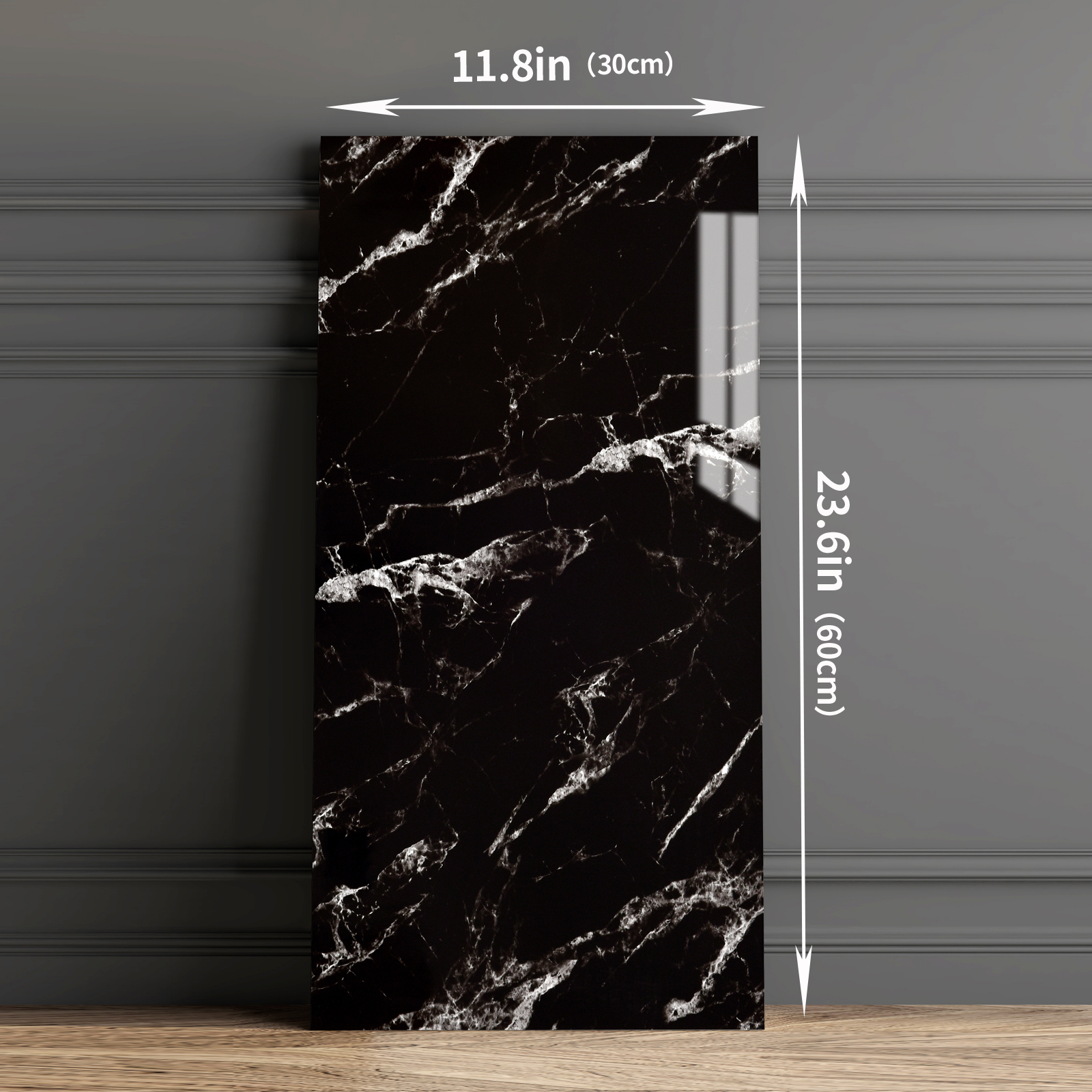Wall Panels Peel and Stick 10 Pieces 23.6x11.8in (19.4 Sq. Ft. Coverage) Adhesive Wallpaper Waterproof Wall Sticker Backsplash Marble Look Tile, Ideal for: Kitchen Bathrooms Living Rooms Bedrooms