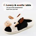 thumbnail image 2 of Pantuflas de vaca JAMW para mujeres y niñas de algodón de felpa para interiores y exteriores, 2 of 3