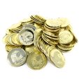 thumbnail image 2 of Funiverse Bulk 500 Play Plastic Gold Coin Jumbo Pack - Not Real Coins, 2 of 5