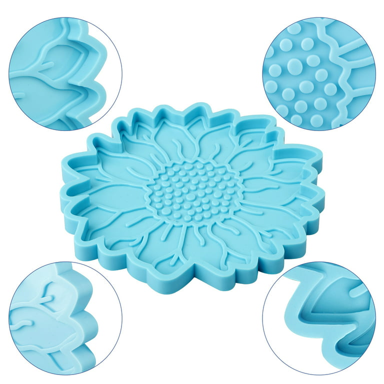 Panamalar Silicone Resin Molds, 1PCS Large Resin Tray Mold and 5PCS Coaster  Molds for Resin Casting, Flower Shape Epoxy Resin Casting Molds for DIY