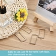 thumbnail image 5 of Uxcell 48x20mm Rectangle Hollow Resin Pendants Frames for DIY Crafts Silver Tone 10 Pack, 5 of 5