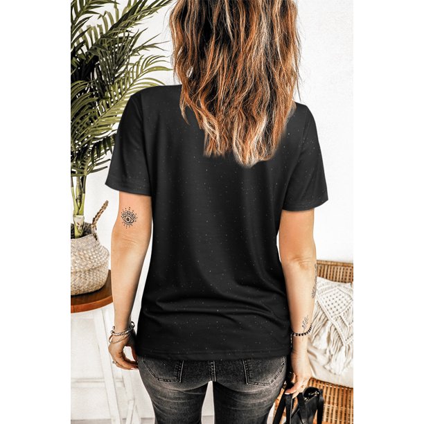 ABPHQTO Camiseta blanqueada Black Love is all you need para mujer