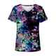 thumbnail image 4 of Blusa estampada de verano para mujer, camisetas casuales de manga corta con cuello en V, camisetas Pompotops  hkajfhjk472641, 4 of 5