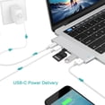 thumbnail image 3 of Cable de datos Dual Type-C Hub 2 puertos USB 3.0 Adaptador de lector de tarjetas TF para MacBook (Plata) Tmvgtek Nuevos Originales, 3 of 5