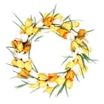 thumbnail image 4 of Guirnalda falsa Tulipán Colgador de puerta Decoración de flores de imitación Artificial para pared de banquete de boda, Amarillo claro, 40 CM Advancent HA9035-06B, 4 of 6