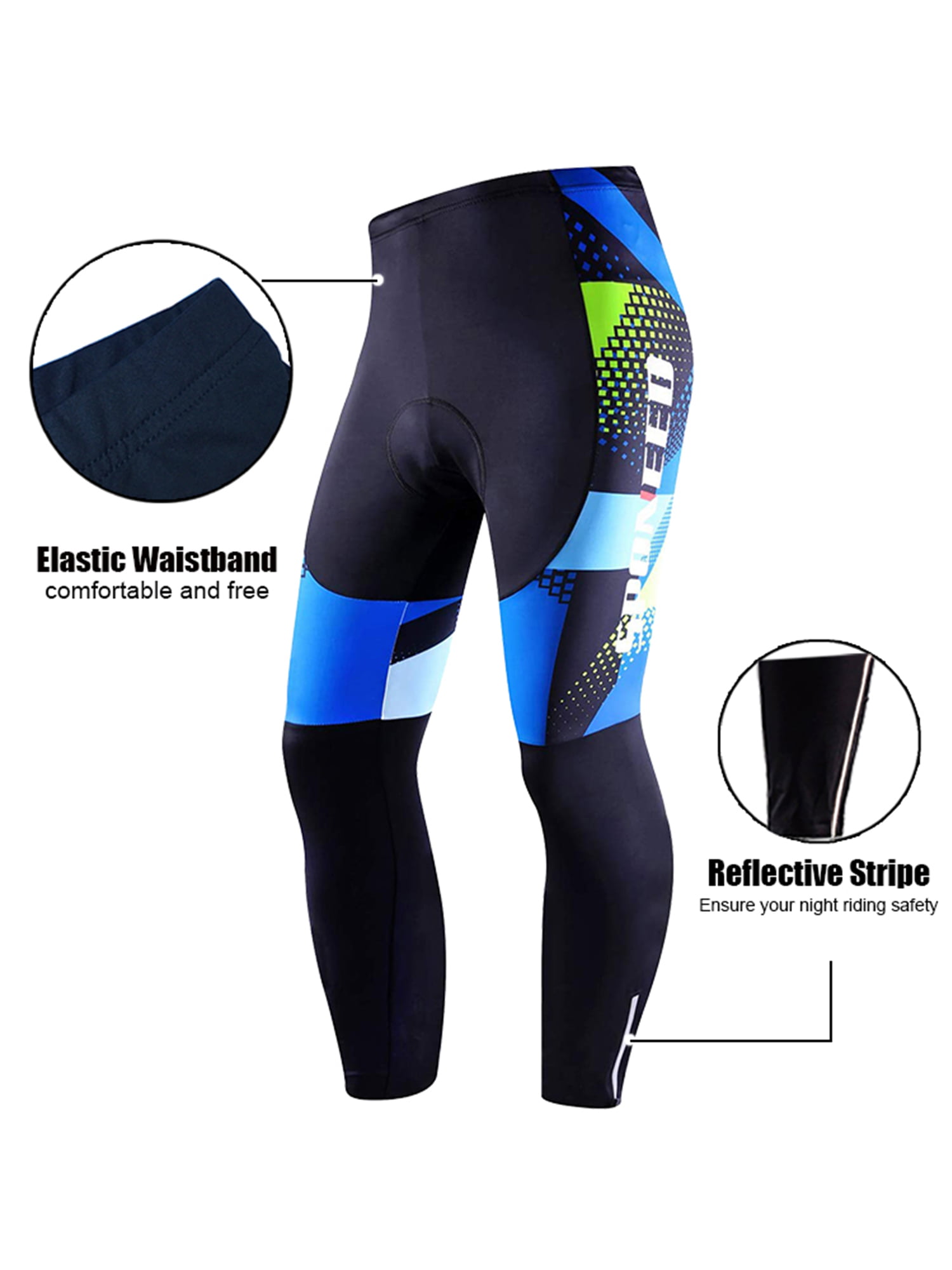 Mountain Bike Pants Compression Cycling Padded Bottoms Bicycle Sport Wear Tights 