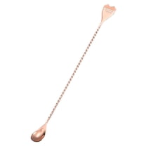Bar Spoon Cocktail Mixing Spoon, 16" Stainless Steel Double Head Stirrer for Coffee Beverage, Light Gold
