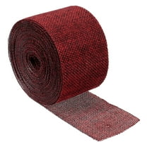 Uxcell 2 Inch x 11 Yards Jute Crafts Party Wrapping Decoration Burlap Fabric Ribbon Wine Red