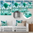 thumbnail image 4 of Designart "Teal Hot Air Ballons composition" Hot Air Balloon Metal Wall Decor, 4 of 5