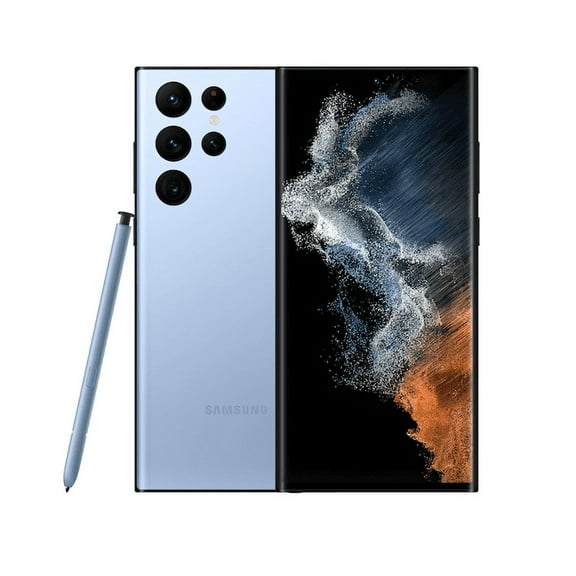 Restored Samsung Galaxy S22 Ultra 5G 256GB Factory Unlocked (Sky Blue) Cellphone (Refurbished)