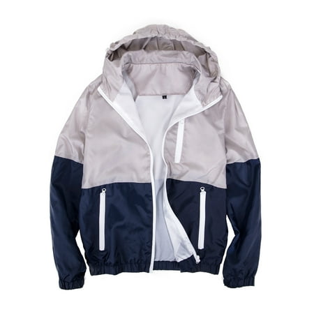SAYFUT Big and Tall Men's Hooded Jackets Zip Up Jacket Sport Sweatshirt Hoodie Windbreaker Jacket Coat Outwear L-3XL