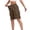 Coffee, variant on Capri Jeans for Women: Wide-Leg, High-Waisted, Pull-On, Stretchy Denim Pants with Elastic Waist and Pockets,Camel (M)