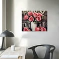 thumbnail image 3 of Nawypu  Pink Rose Canvas Wall Art Framed for Living Room Decor Modern Flower with Wine Cup Candles Prints Pictures Kitchen Bathroom Paintings Home Decorations Lover Gift, 3 of 4
