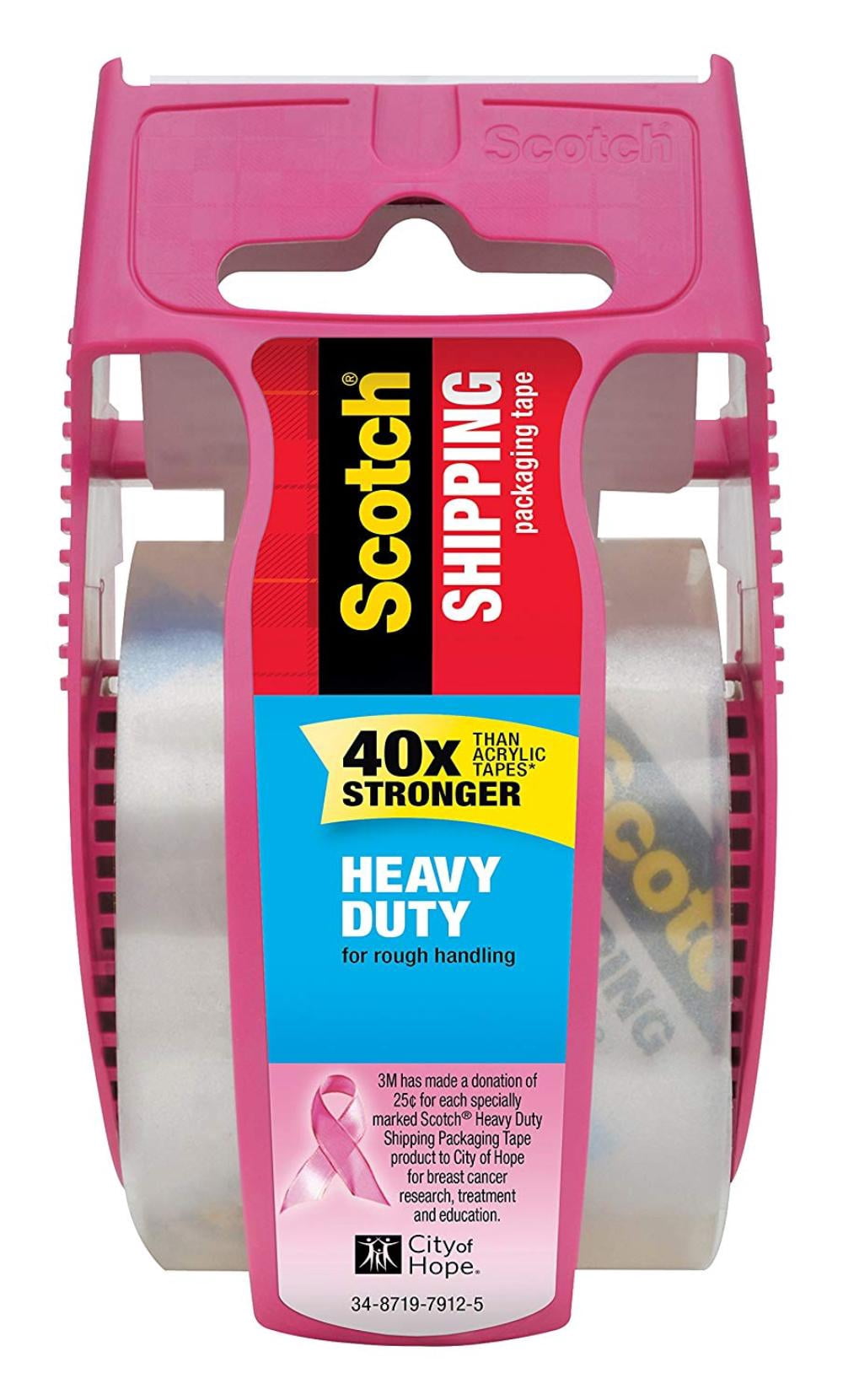 Scotch Heavy Duty Shipping Packaging Tape, 1.5" Core, 1.88" x 22.2 yd
