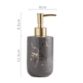 thumbnail image 3 of Dispensador de jabón de cerámica recargable vacío, loción con patrón de mármol, bomba de de jabón líquido, soporte para botella, gris perfecl Botella de loción, 3 of 8