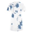 thumbnail image 4 of Mode Femmes Casual Manches Courtes O-Cou Impression Dames en Vrac Mini Robe, 4 of 5
