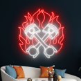 thumbnail image 5 of Handmadetneonsign Two Crossed Pistons Burning in Flame Neon Sign, Fire Pistons Led Sign, 5 of 5