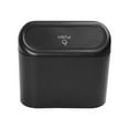thumbnail image 1 of Car Clamshell Recycle Bin Trash Case Hanging Vehicle Garbage Dust Case Storage Box Black ABS Square Trash Case Car Automatic Rebound Cover Bin Car Interior Accessories, 1 of 9