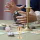 thumbnail image 3 of ColoMX Copa de Altar de Latón Pentagrama Copa Sagrada Copa de Agua Bendita Multiusos Copa de Vino Copa Sagrada de Bautismo, 3 of 8