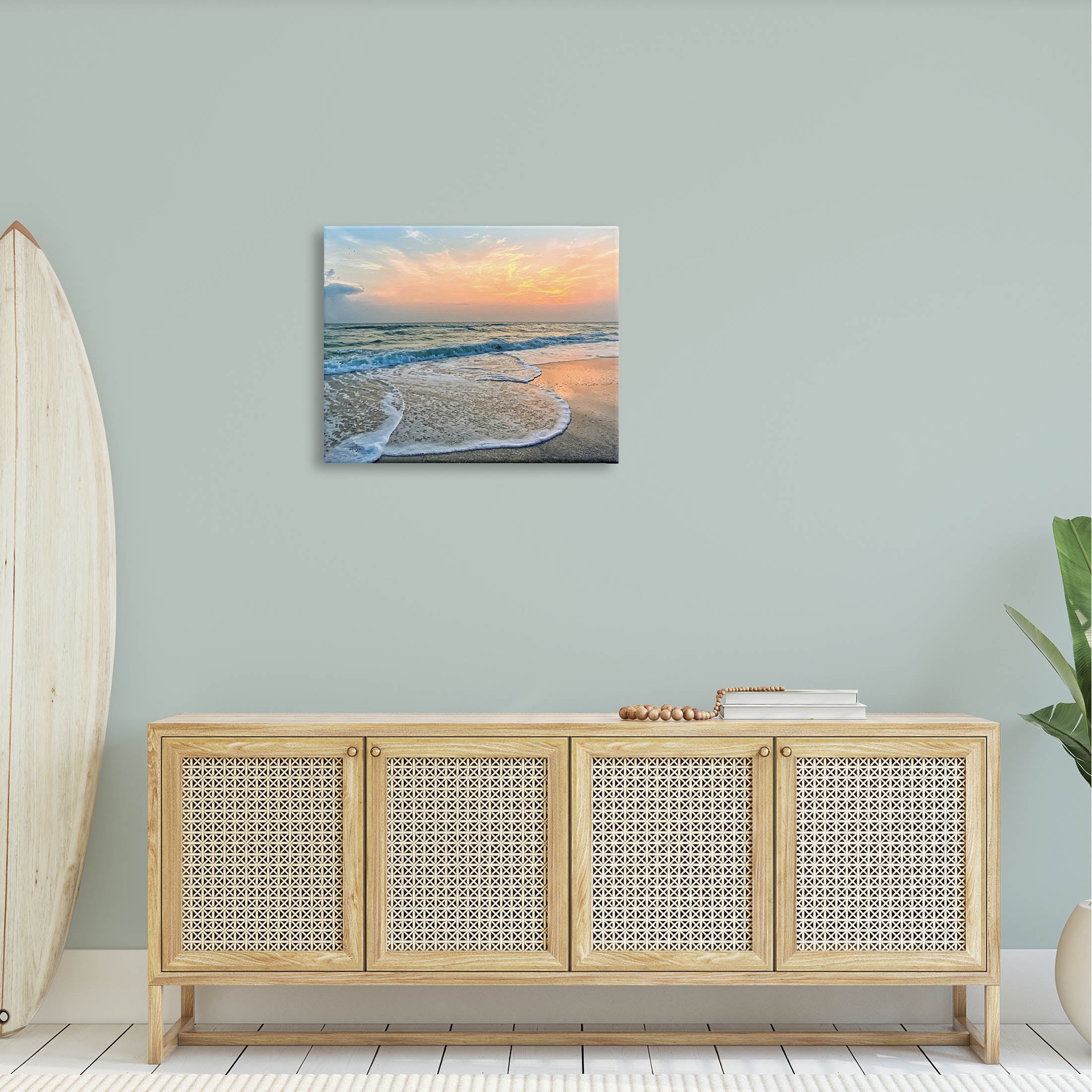 Stupell Industries Vast Panoramic Beach Layered Waves Photograph Gallery Wrapped Canvas Print Wall Art, Design by Mary Lou Photography