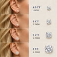 thumbnail image 6 of JeenMata 0.5 Carat Round Solitaire Moissanite Stud Earrings for Women, Earrings for Men, 18K White Gold Plated, Hypoallergenic Earrings, D VS1, Stud Earring for Woman, Jewelry, Gift, Earrings, 6 of 11