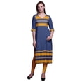 thumbnail image 1 of Bimba Robes Tuniques Droites pour Femmes Kurti Imprimé Tenue d'Été Kurta, 1 of 5