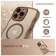 thumbnail image 5 of YINLAI Case for iPhone 16 Pro Max 6.9",Compatible with Mag-safe,Wavy Frame Hard Translucent Matte Back Cover,Slim Shockproof Protective iPhone 16 Pro Max Case,Brown, 5 of 7