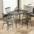 thumbnail image 4 of Gymax 5PCS Dining Table Set for 4 Rectangular Kitchen Table & 4 Chairs w/ Metal Frame Grey Oak, 4 of 9
