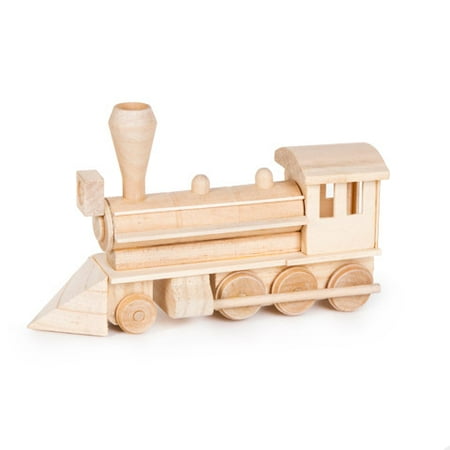 Wood Civil War Steam Engine Model Kit: 7.37 x 4.37