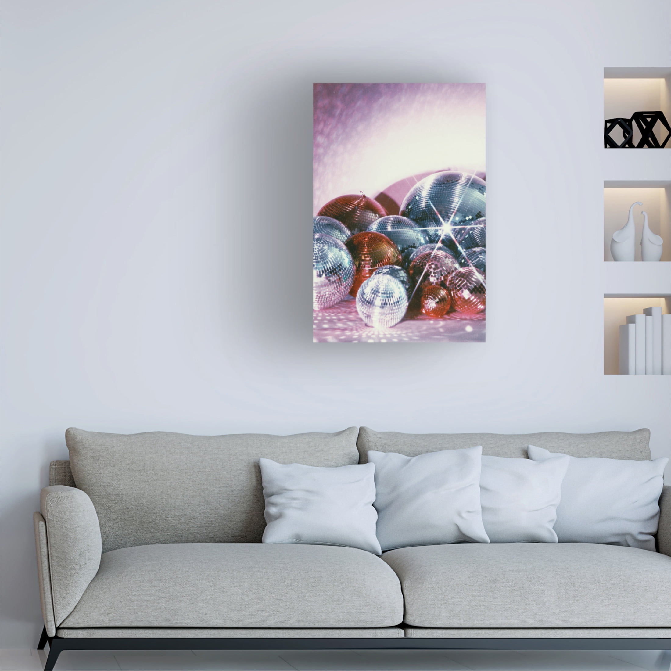 Canvas Wall Art - Samantha Hearn 'Disco Ball Party' Wall Art for Living Room, Bedroom, or Office D?cor by Trademark Fine Art - 22 x 32 Inches