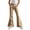 Q371 Beige, variant on Glisme Little Girls Trousers Plaid Zip Front With Pockets Autumn Loose Fit Girls Flare Leg Pants Size 5-6 Years