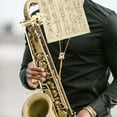 thumbnail image 4 of ETHZZLE Support Portable pour Partitions de Saxophone Doré avec Pince Réglable et Construction Durable, 4 of 8