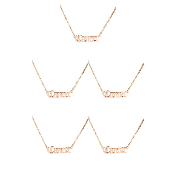 Collar de amistad Minnieouse Doce signos del zodiaco con tarjeta de exhibición joyería oro rosa Cáncer Type2 NO2