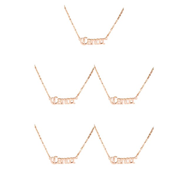 Collar Encanto Letra Constelaciones Tema Amistad Qarigey Oro Rosa