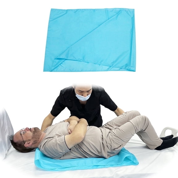 Ehucon Tubular Transfer Slide Sheet 28"x39", Patient Transfer Sheet for Bed, Car, Wheelchair, Seniors & Limited Mobility, Blue
