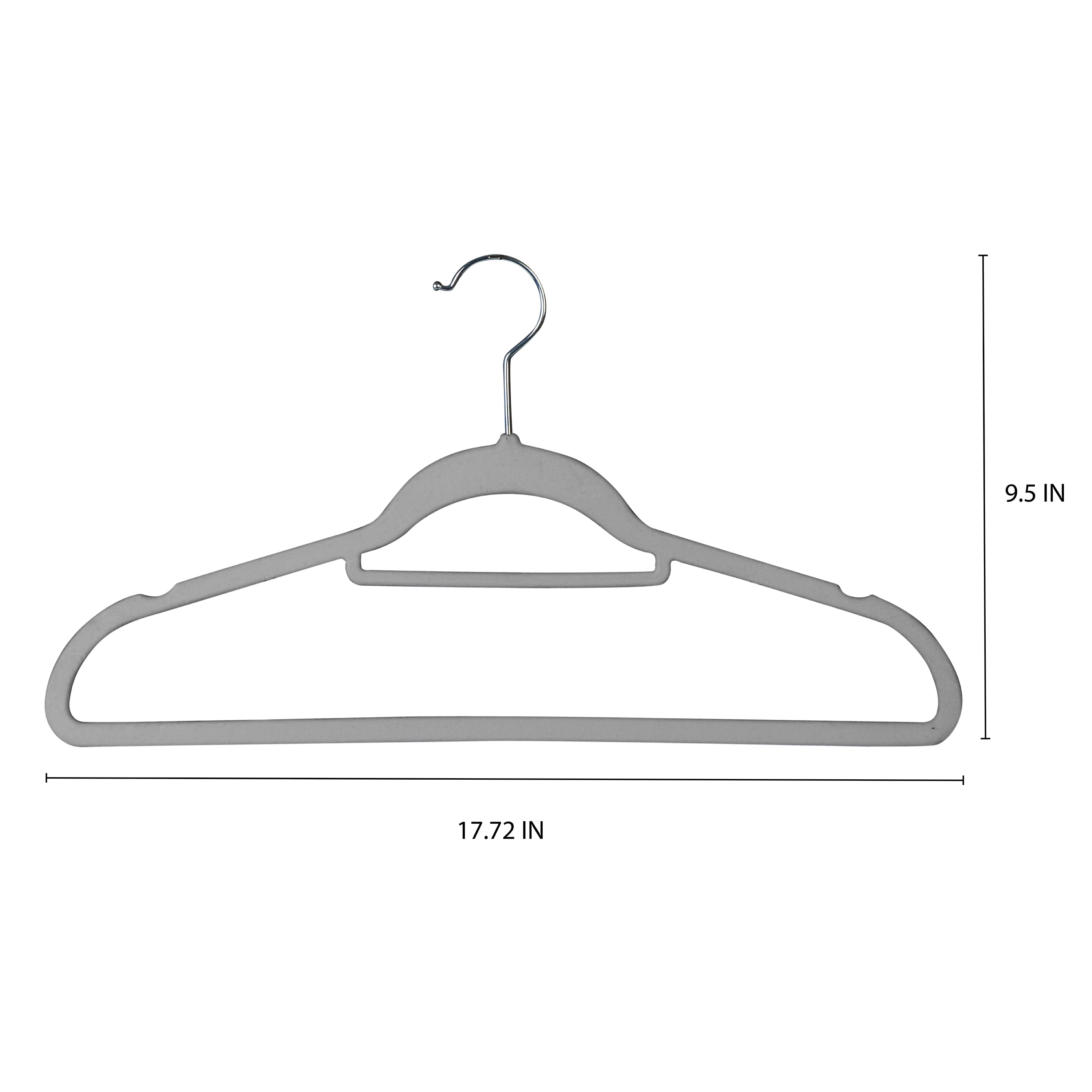 Isaac Mizrahi 60 Pack of Velvet Hangers in Grey