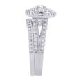 thumbnail image 4 of KATARINA Halo Diamond Engagement Ring with Matching Band in 14K White Gold (1 1/4 cttw, G-H, I1-I2), 4 of 5